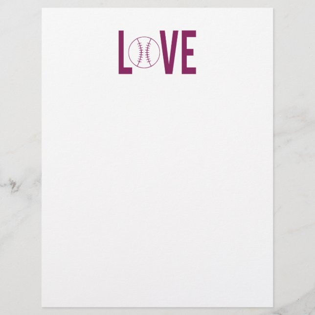 Letra Love Baseball Head (Frente)