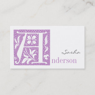 Letra manchada cartões de visitas Monogrammed