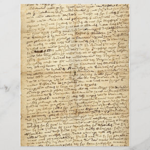 Letra Manuscrita Antiga em Papel Scrapbook