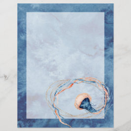 Letra Minúscula Papel de carta Sem Linhas da Água 