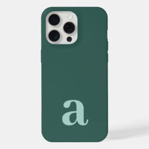 Letra Monograma Média Verde Mar/Teal Minimalista