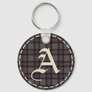 Letra Monogrammed um chaveiro