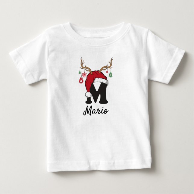 Letra Natal Camisa Para Crianças (Frente)