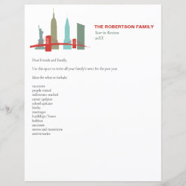 Letra Natal Holiday Modelo New York Skyline