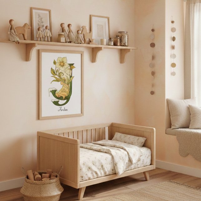 Letra Ofabet Vintage Personalizada J Poster (Criador carregado)