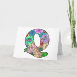 Letra oral Q Cartão de Saudação - Dentro Vazio