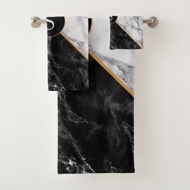 Letra Personalizada Bath Toalha Marble Set Design (Insitu)