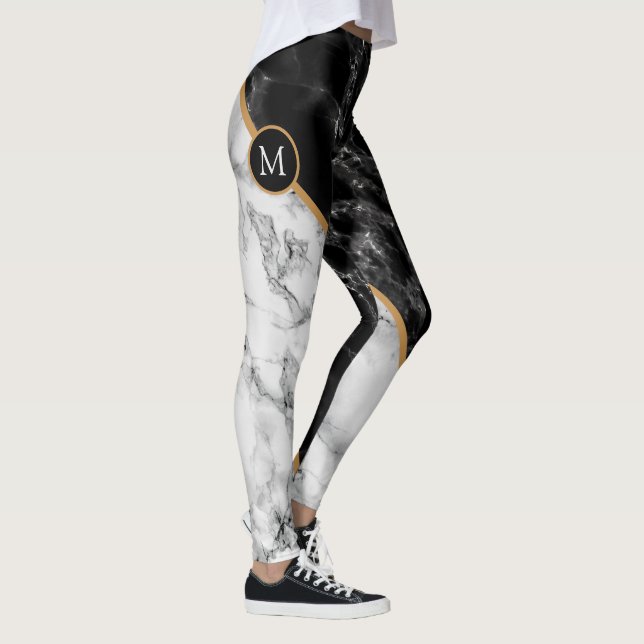 Letra Personalizada das Leggings do Marble Branco  (Direita)