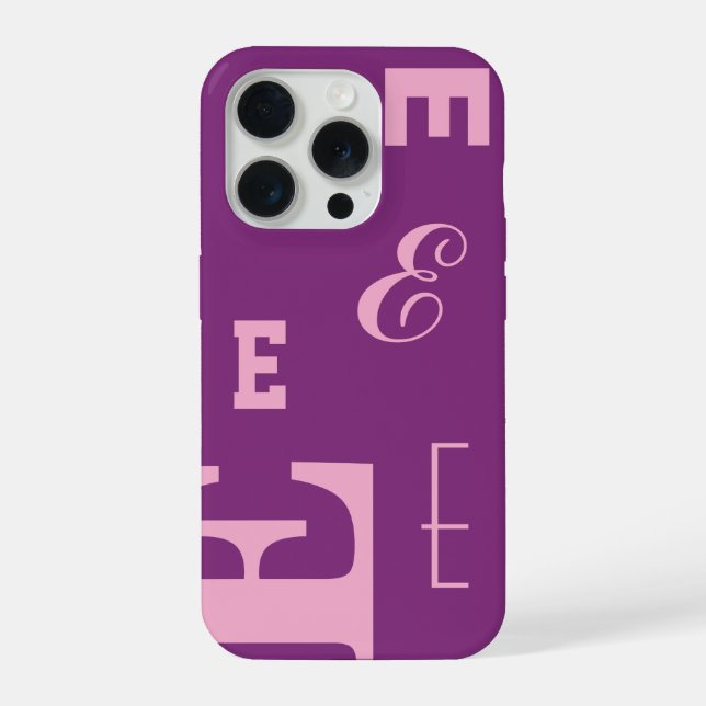 Letra Personalizada, Monograma Color Pop, Roxo e R (Verso)