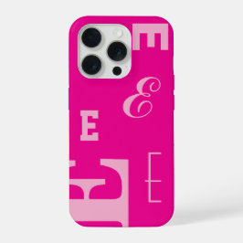 Letra Personalizada, Monograma Colorido, Rosa Vibr