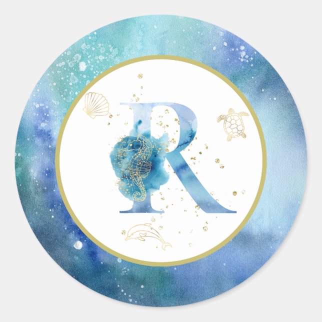 *~* LETRA R - Adesivo de envelopes náuticos de pra (Frente)