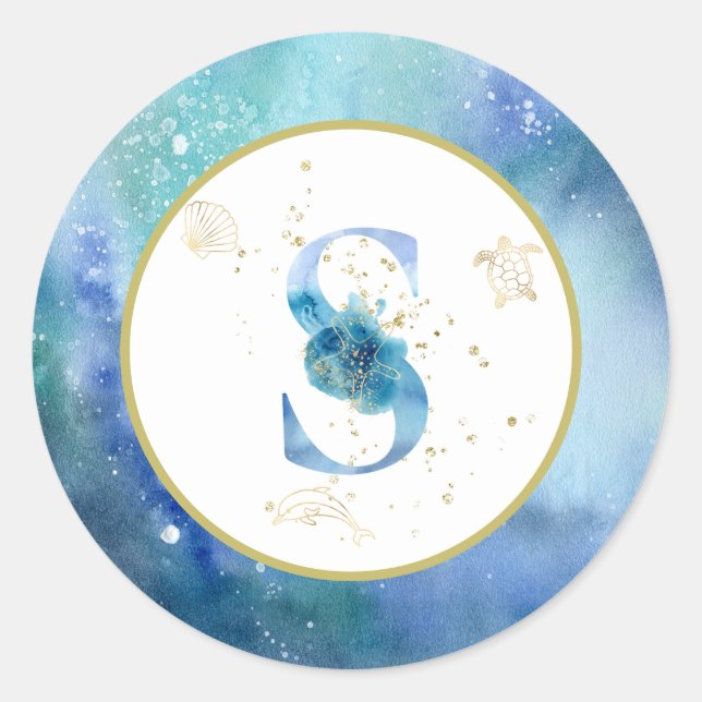 *~* LETRA S - Adesivo de envelopes náuticos de pra (Frente)