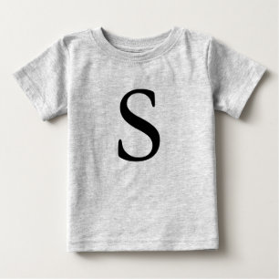 Letra S monogramada t-shirt preta