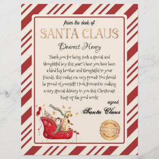 Letra Santa Claus Cheio Imprimível Sled