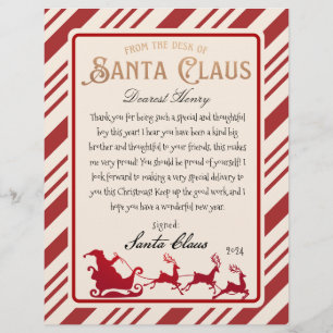 Letra Santa Claus Cheio Imprimível Sled