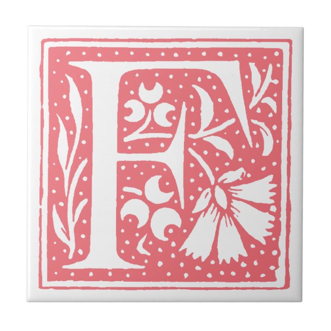 Letra Spotted F Azulejos Monogramas (Frente)