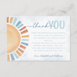 Letra Sunshine Cartões de agradecimentos