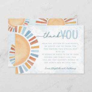 Letra Sunshine Cartões de agradecimentos