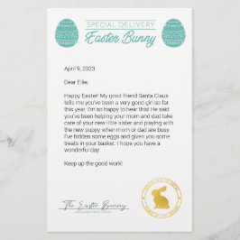 Letra Teal Do Coelhinho Da Páscoa