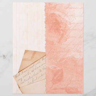 Letra Vintage e Papel Scrapbook de Colagem Stripe