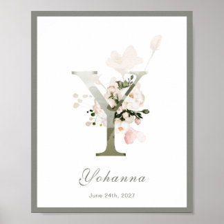 Letra Y Monograma Poster