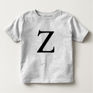 Letra Z monograma t camisa in ital preta