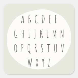 Letras alfabéticas ABC Autocolantes e rótulos
