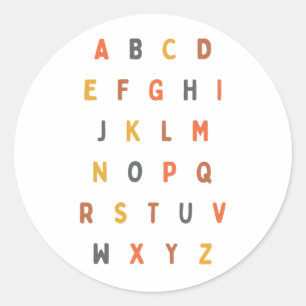 letras alfabéticas abéticas A-Z Etiquetas
