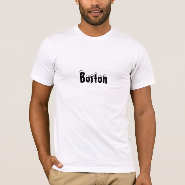 Letras brancas de neve "Boston" - t-shirt (Frente)