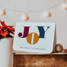 Letras Coloridas Cartão de Saudação de Feriado de