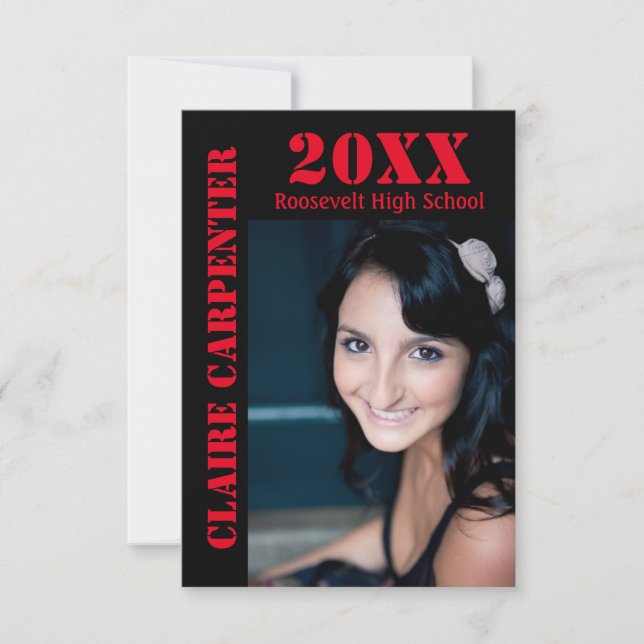 Letras de Estêncil Preto/Vermelho - Anúncio de For (Frente)