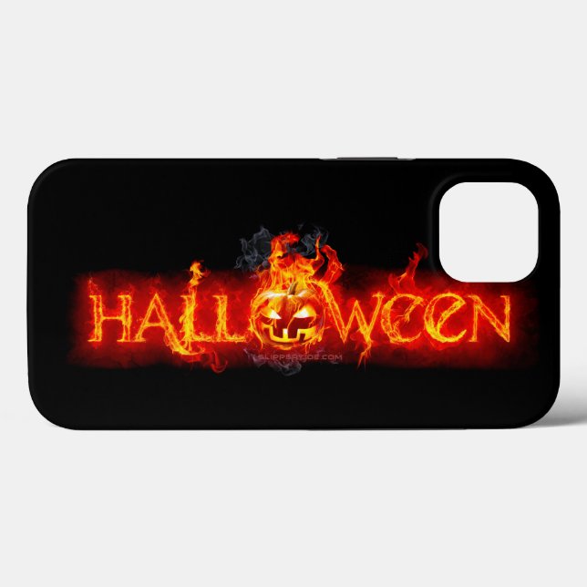 Letras de fogo maciças do SlipperyJoe no Halloween (Verso (horizontal))