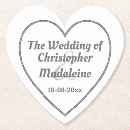 Letras Prateadas Simples em um Porta-Copos de Pape