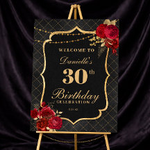 Letreiro de Boas-Vindas de Aniversário de 30 anos 
