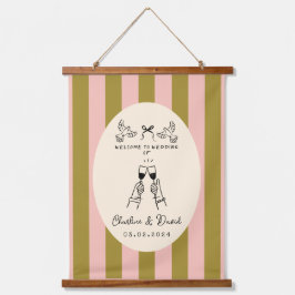 Letreiro de Boas-Vindas de Casamento Desenhado à M