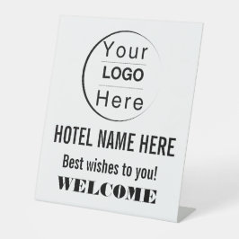 Letreiro de Boas-Vindas de Hotel Editável com Logo