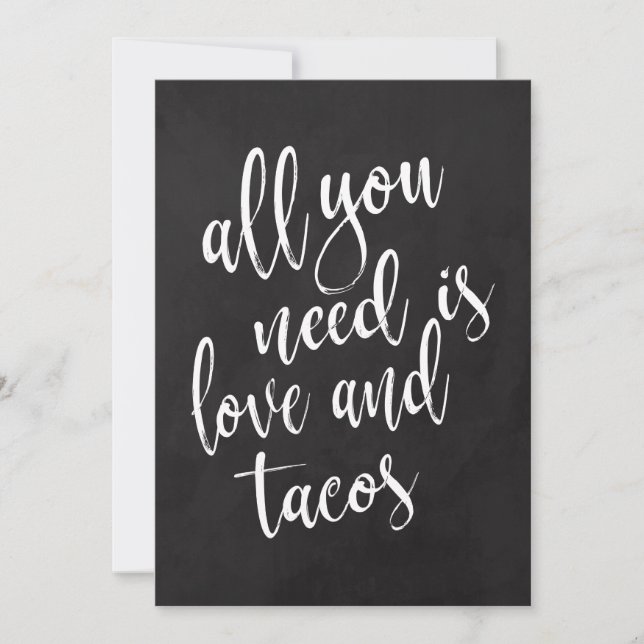 Letreiro de casamento de giz taco bar acessível (Frente)