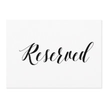 Letreiro de Casamento Estilo Caligráfico "Reservad