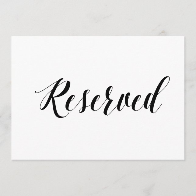 Letreiro de Casamento Estilo Caligráfico "Reservad (Frente)