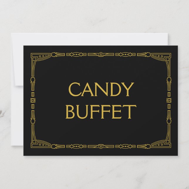 Letreiro de Casamento Estilo Deco Art Gold "Candy  (Frente)