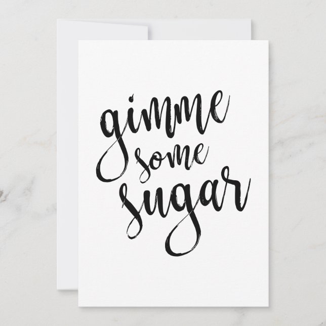 Letreiro de Casamento Gimme Some Sugar Black Scrip (Frente)