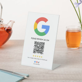 Letreiro de Mesa de Avaliação do Google Negócios l