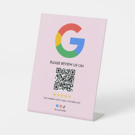 Letreiro de Mesa para Avaliação do Google Negócios