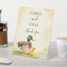 Letreiro de Mesa para Chá de Bebê com Pato Mallard