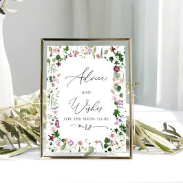 Letreiro de Poster de Dicas e Desejos de Aquarela