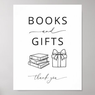 Letreiro de Poster de Livros e Presentes Minimalis