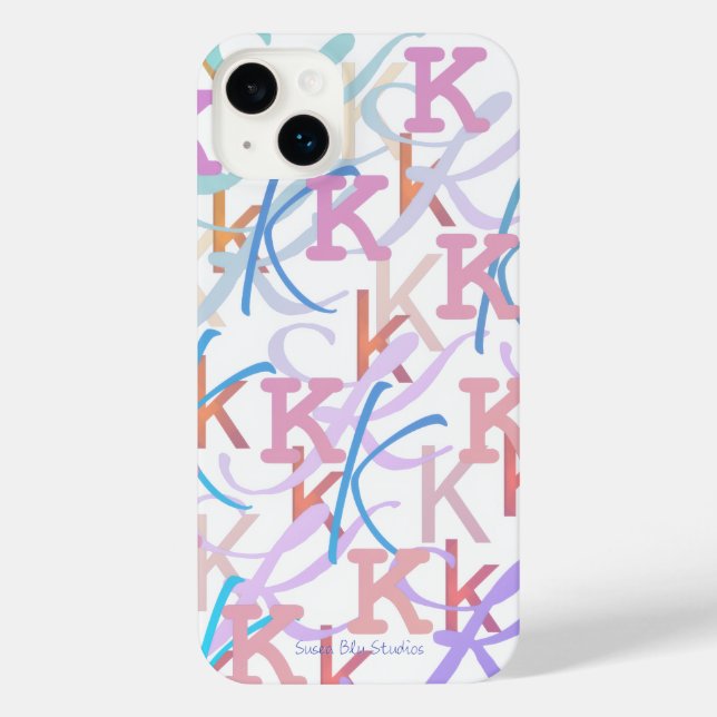 Letter Confetti "K" iPhone Case (Verso)