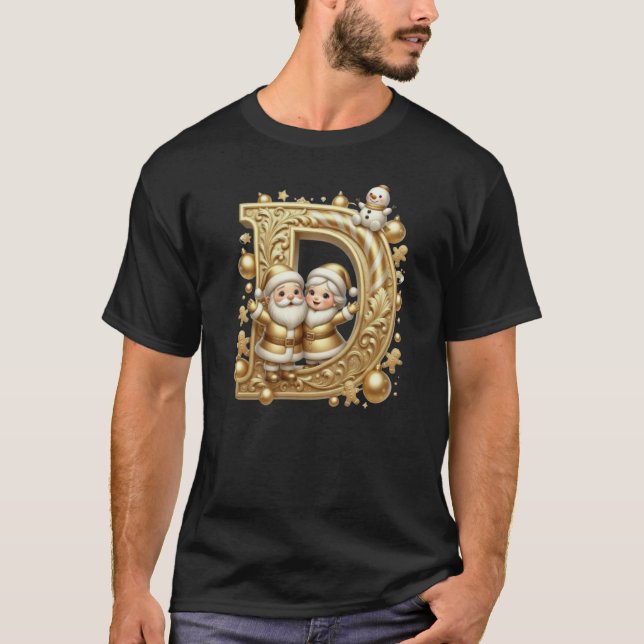 Letter D: Royal Gold Luxury T-Shirt (Frente)