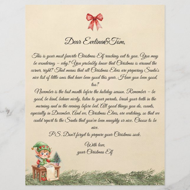 Letter From The Christmas Elf (Frente)