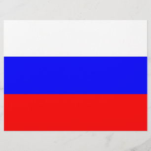 Letterhead com bandeira da Rússia